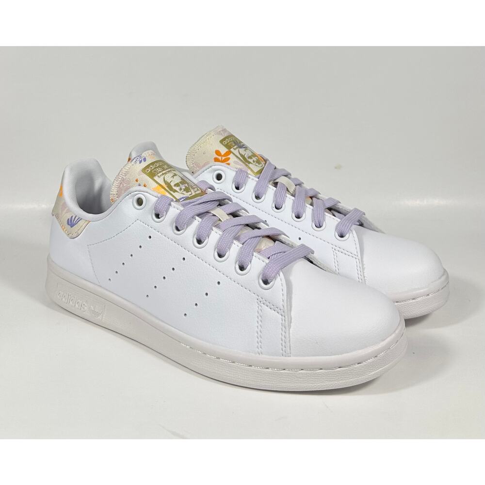 Adidas Stan Smith W “Floral Patch” White/Lilac — Women’s 8.5 — Brand New 🌸 - Picture 3 of 9